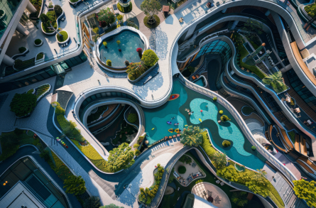 Landscape design sketch